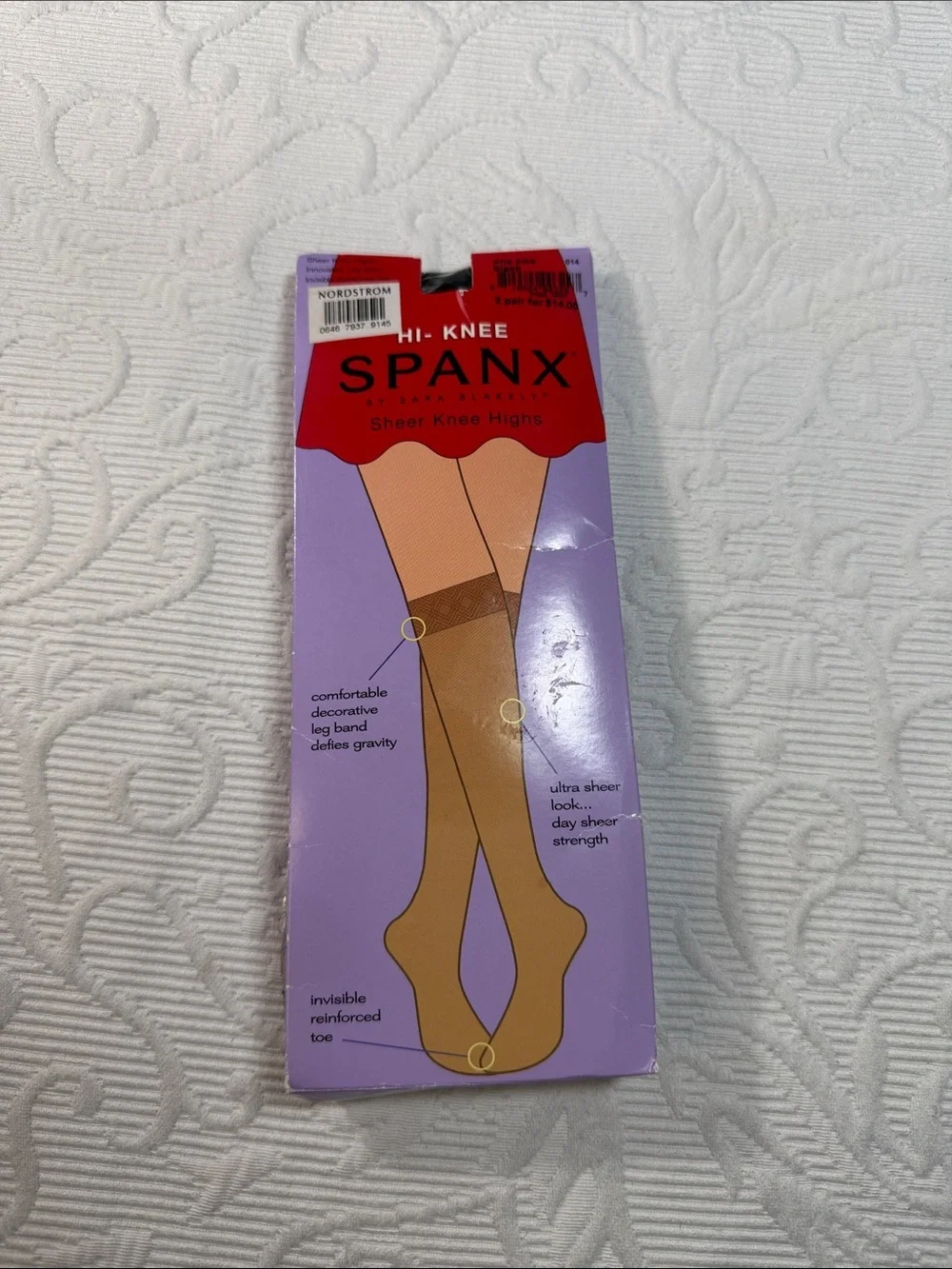 SPANX Sheer Hi-Knee Hosiery in Black. One Size. New